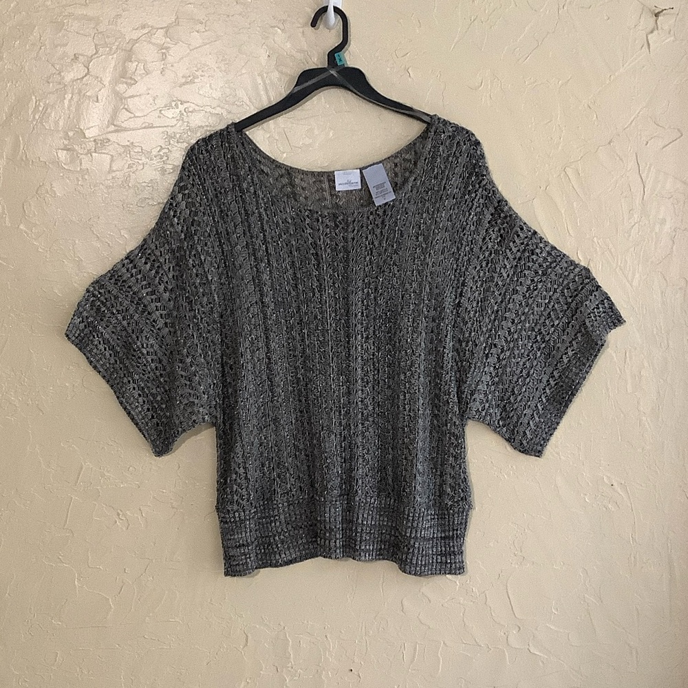 Jaclyn Smith Gray Knit Women's Sweater